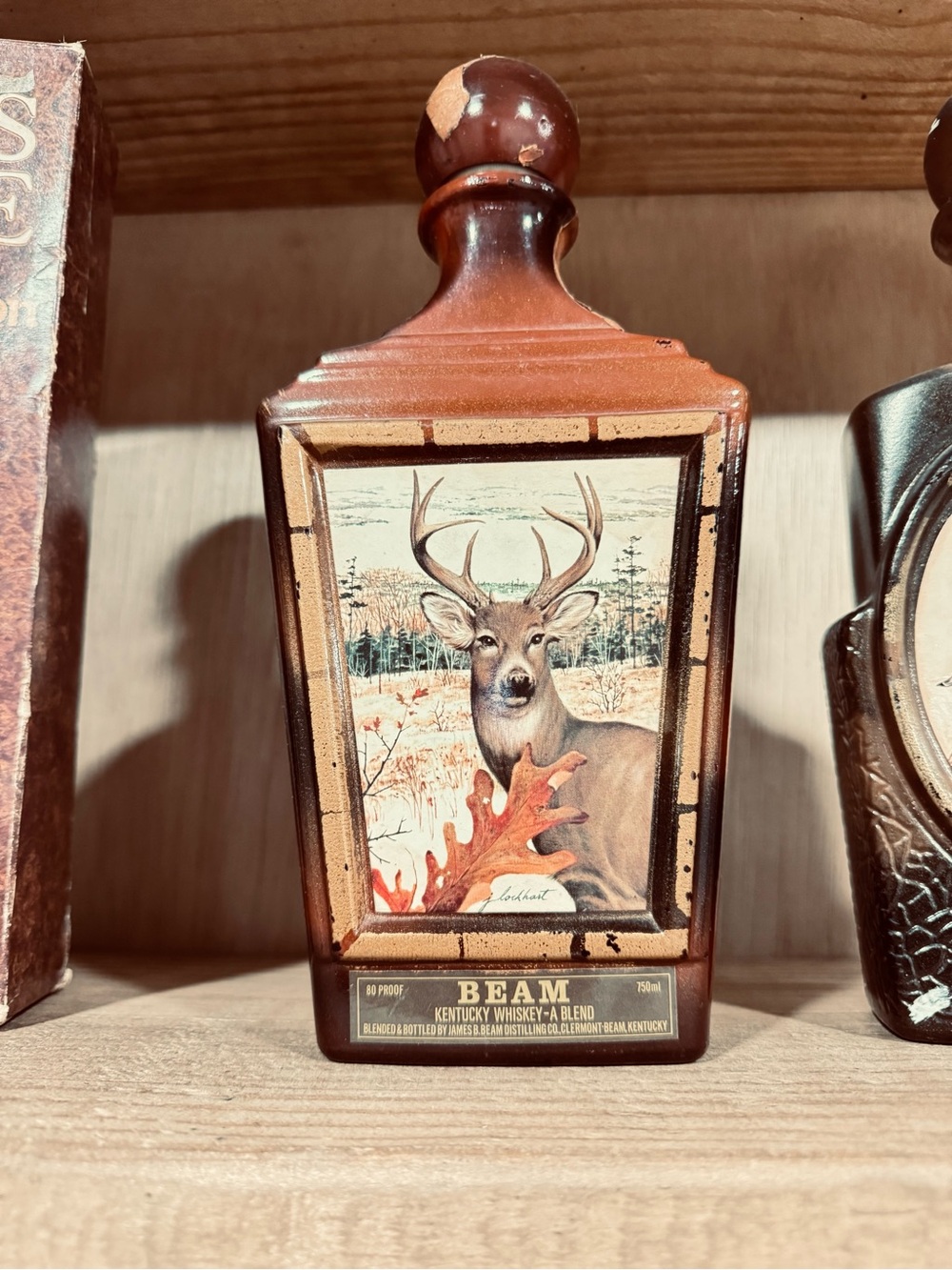 Jim Beam Decanter with James Lockhart Painting